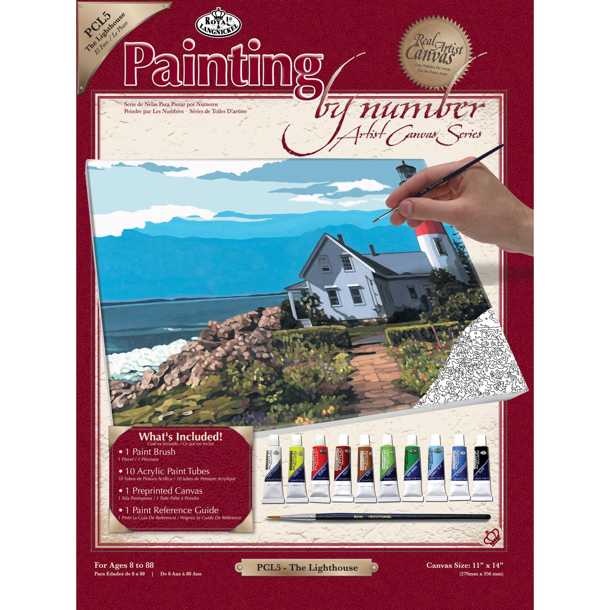 Royal & Langnickel® Artist Canvas Series The Lighthouse Paint By Number Kit